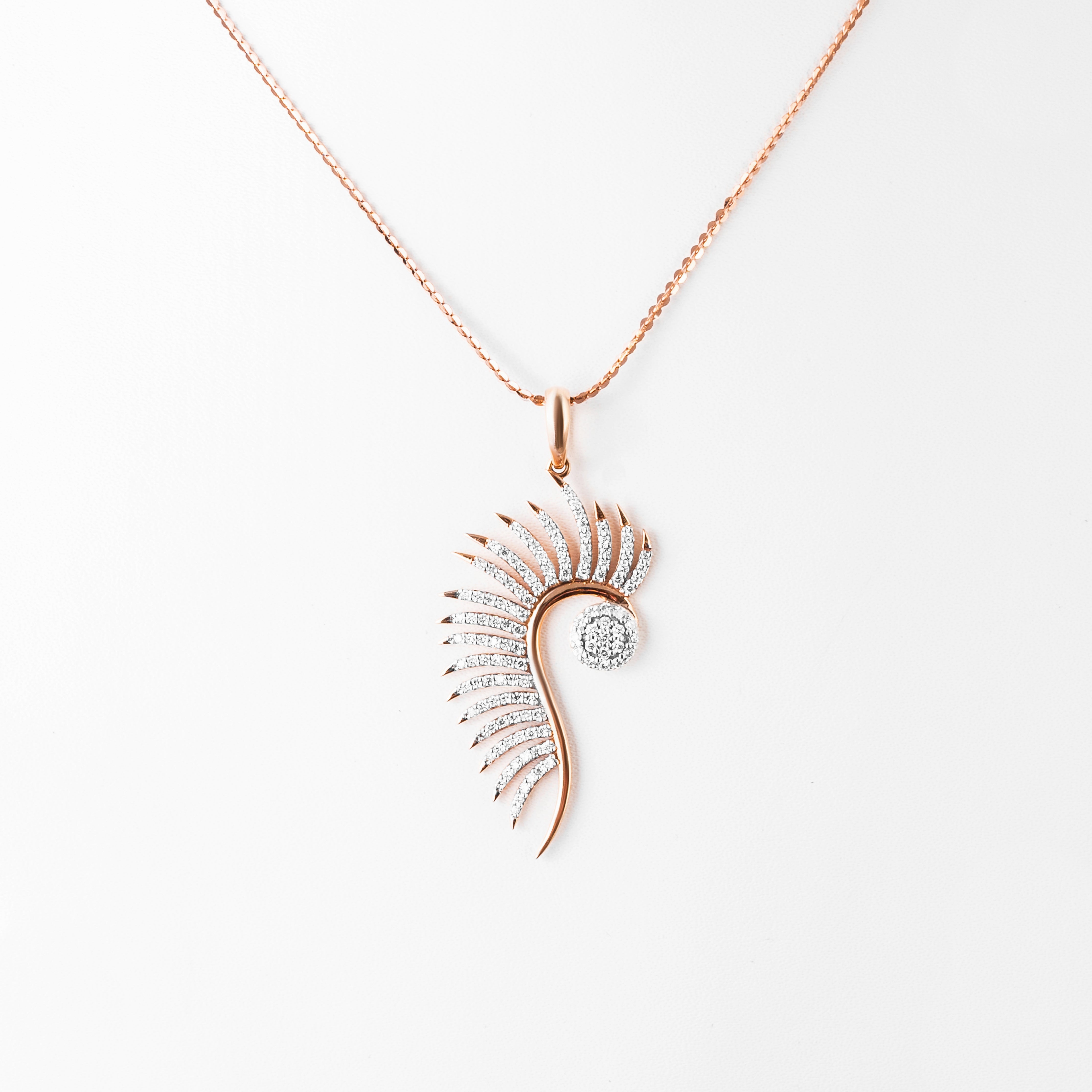 Feather Diamond Pendant