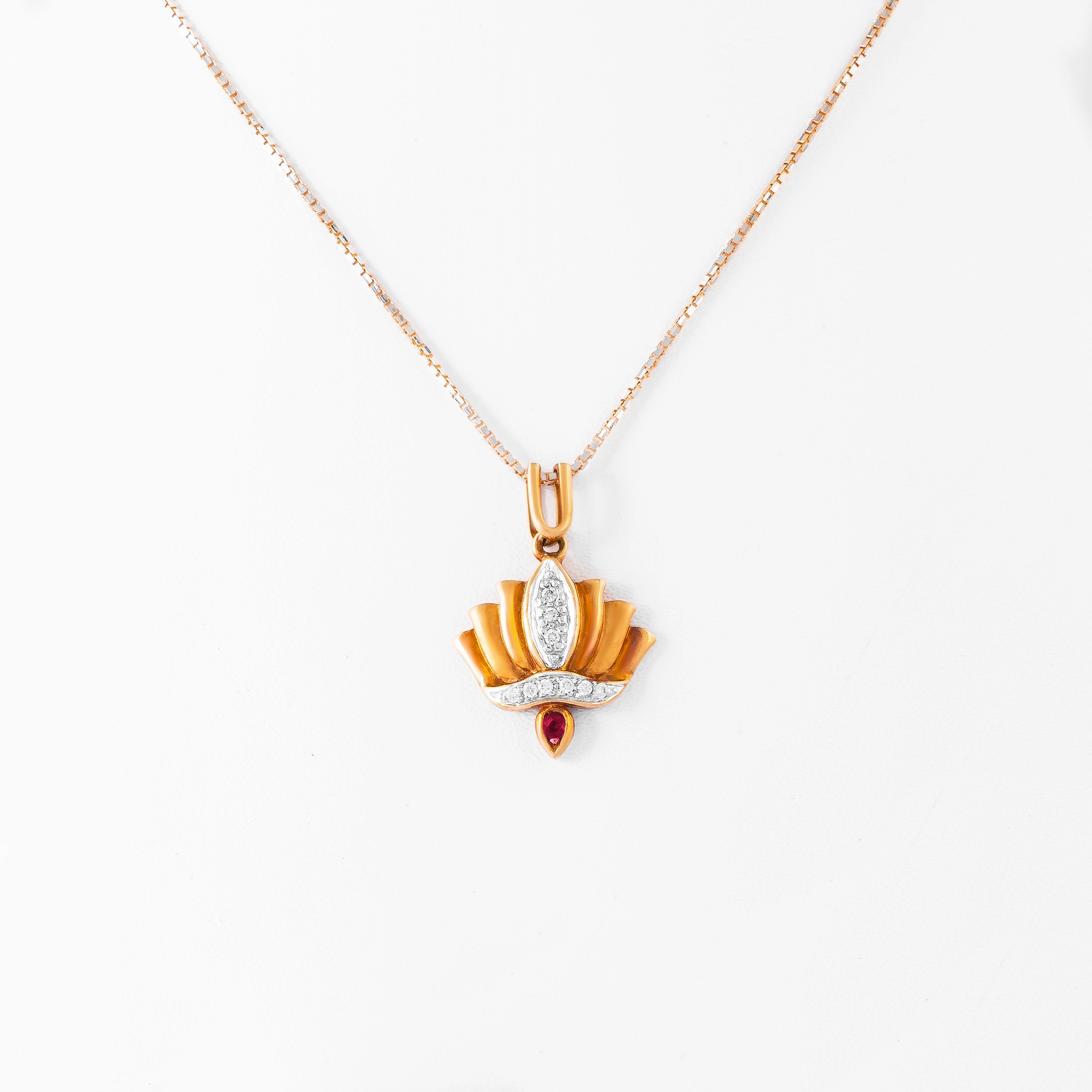 Lotus Diamond Pendant