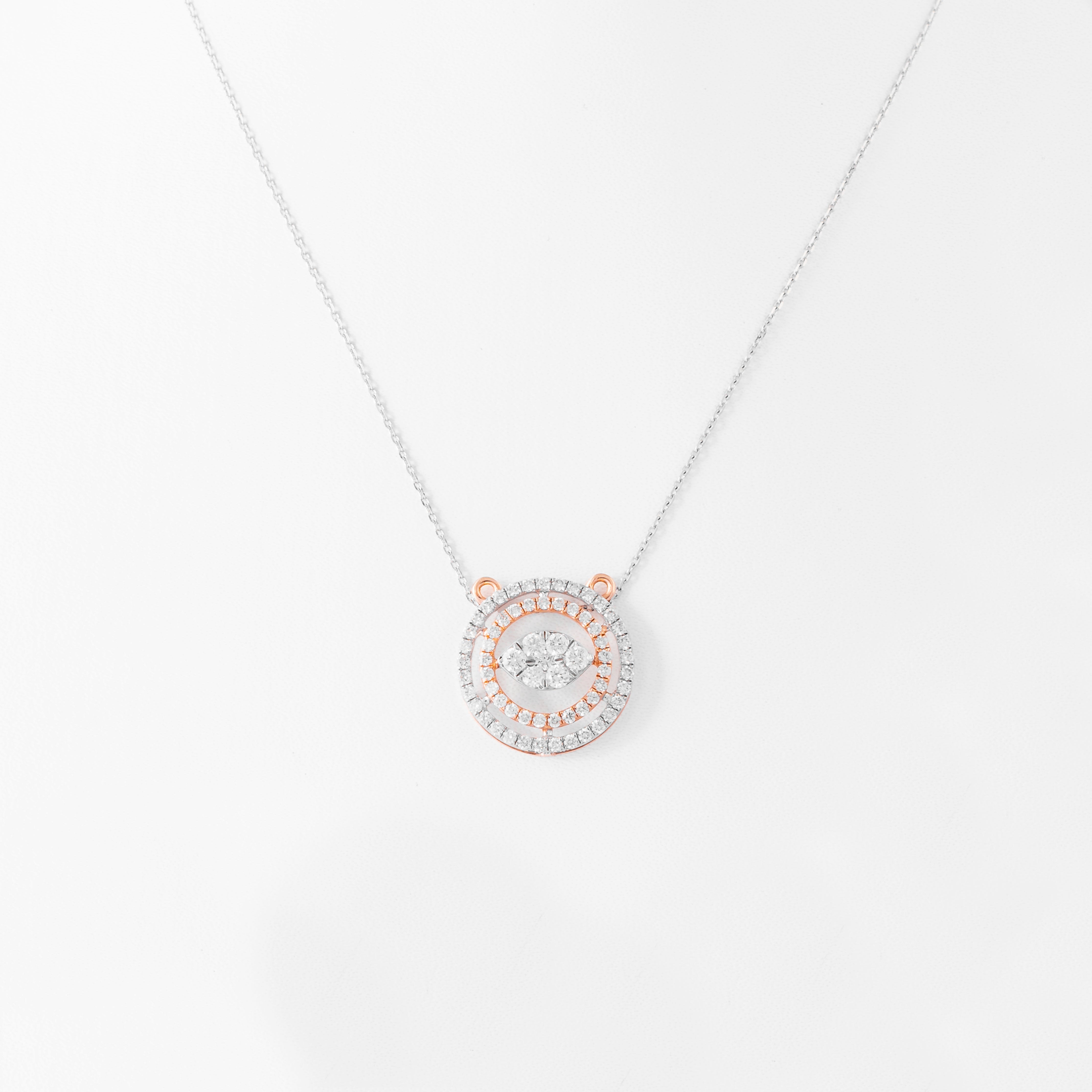 Double Rim Diamond Pendant