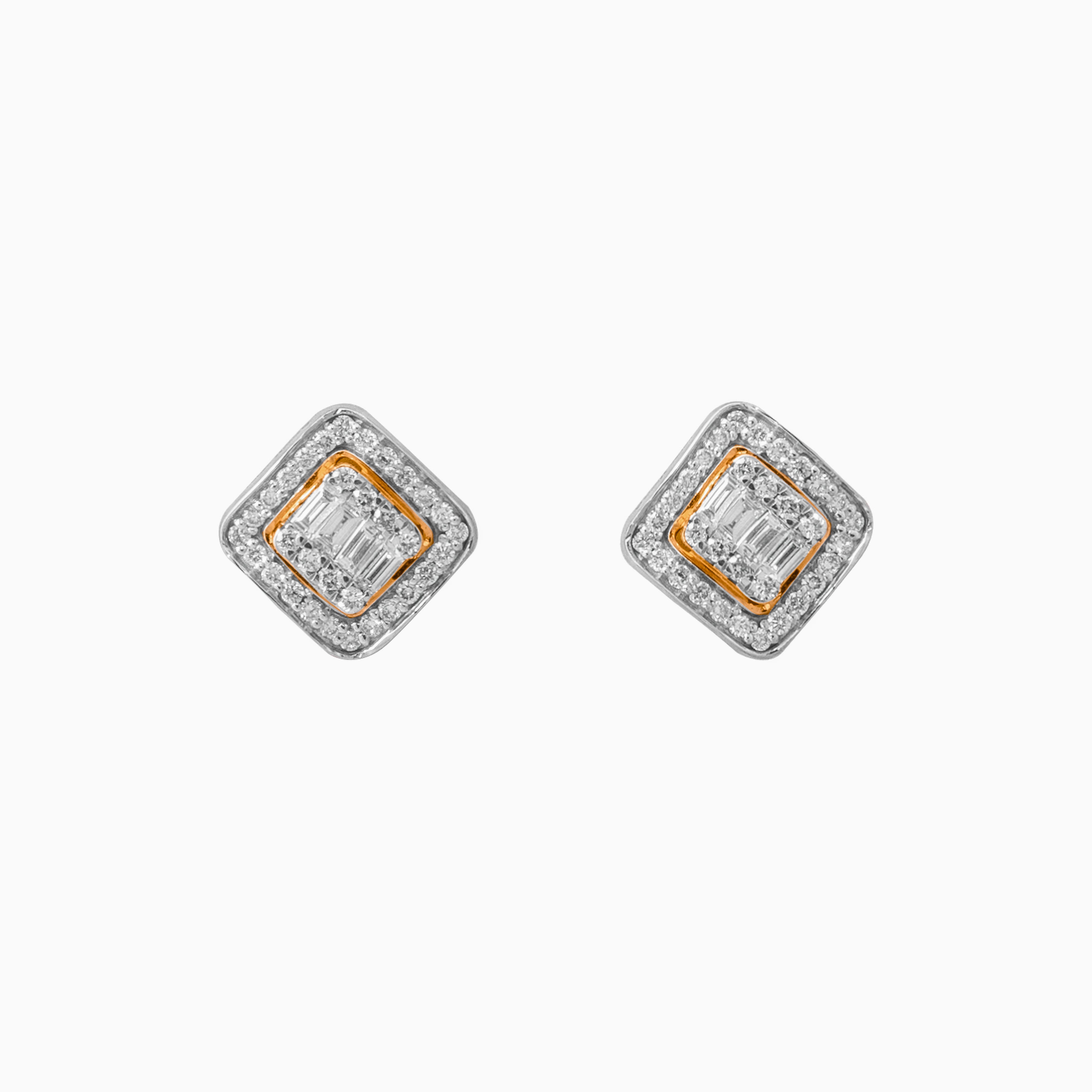 Classic Square Diamond Studs