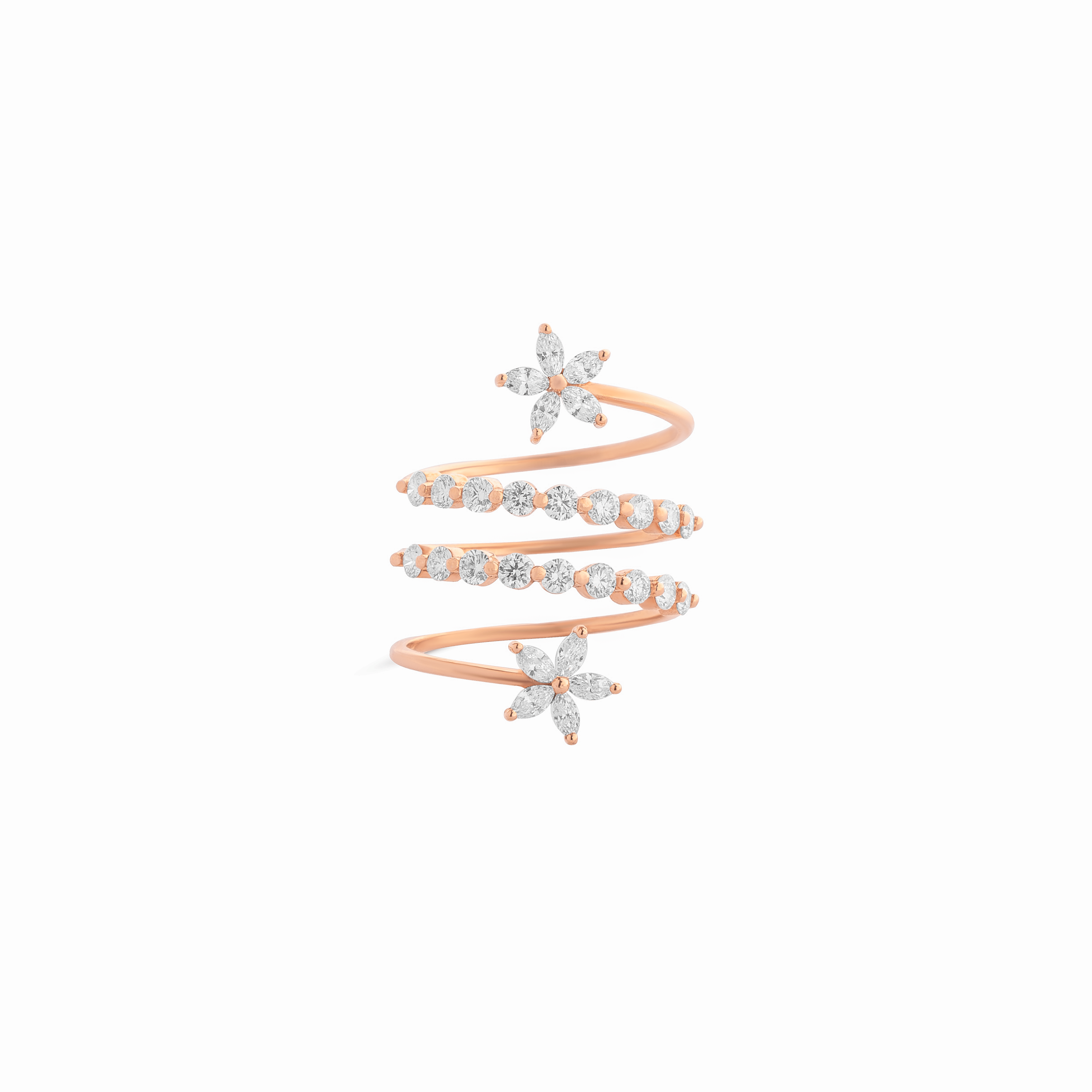 Twirling Diamond Ring