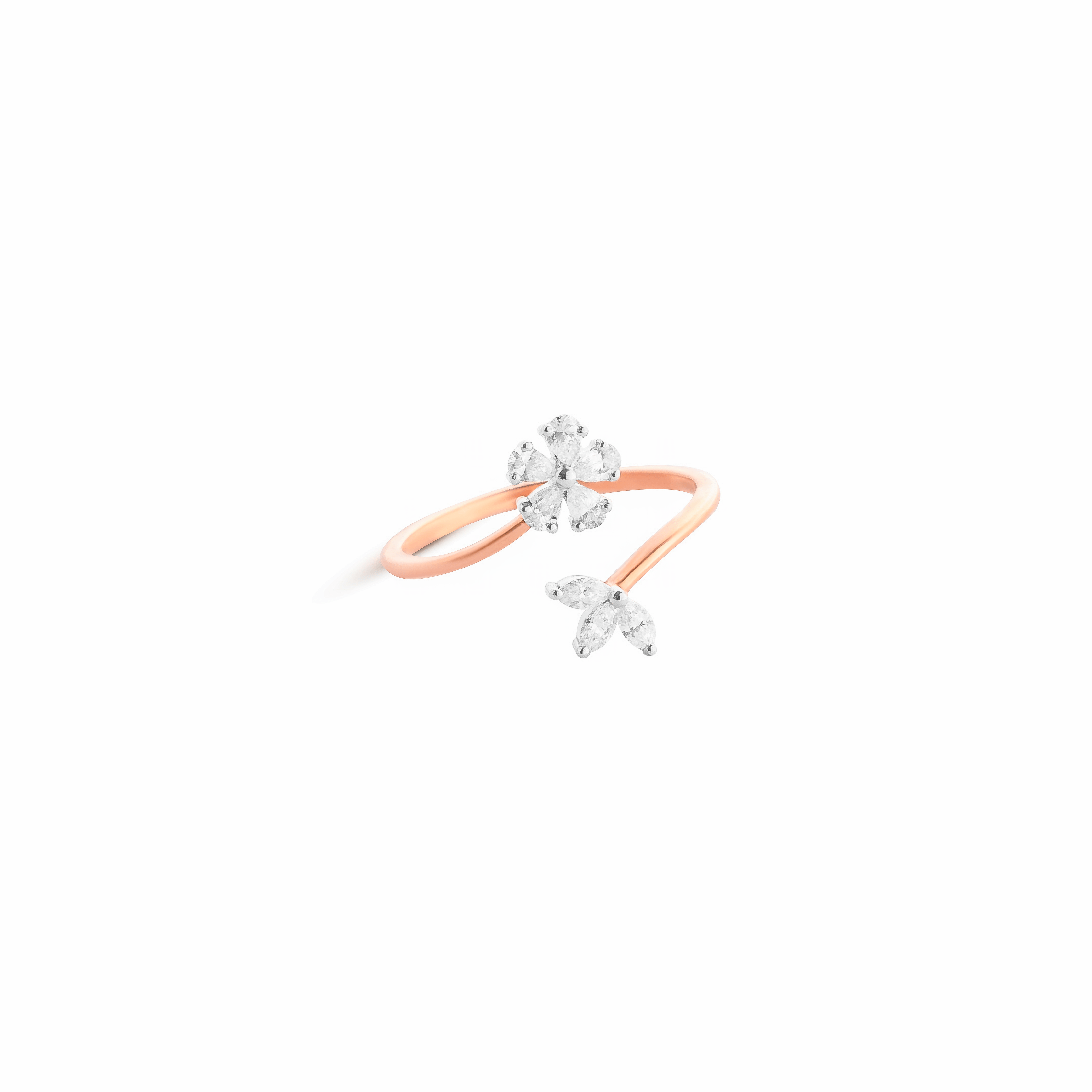 Flower petal Diamond ring