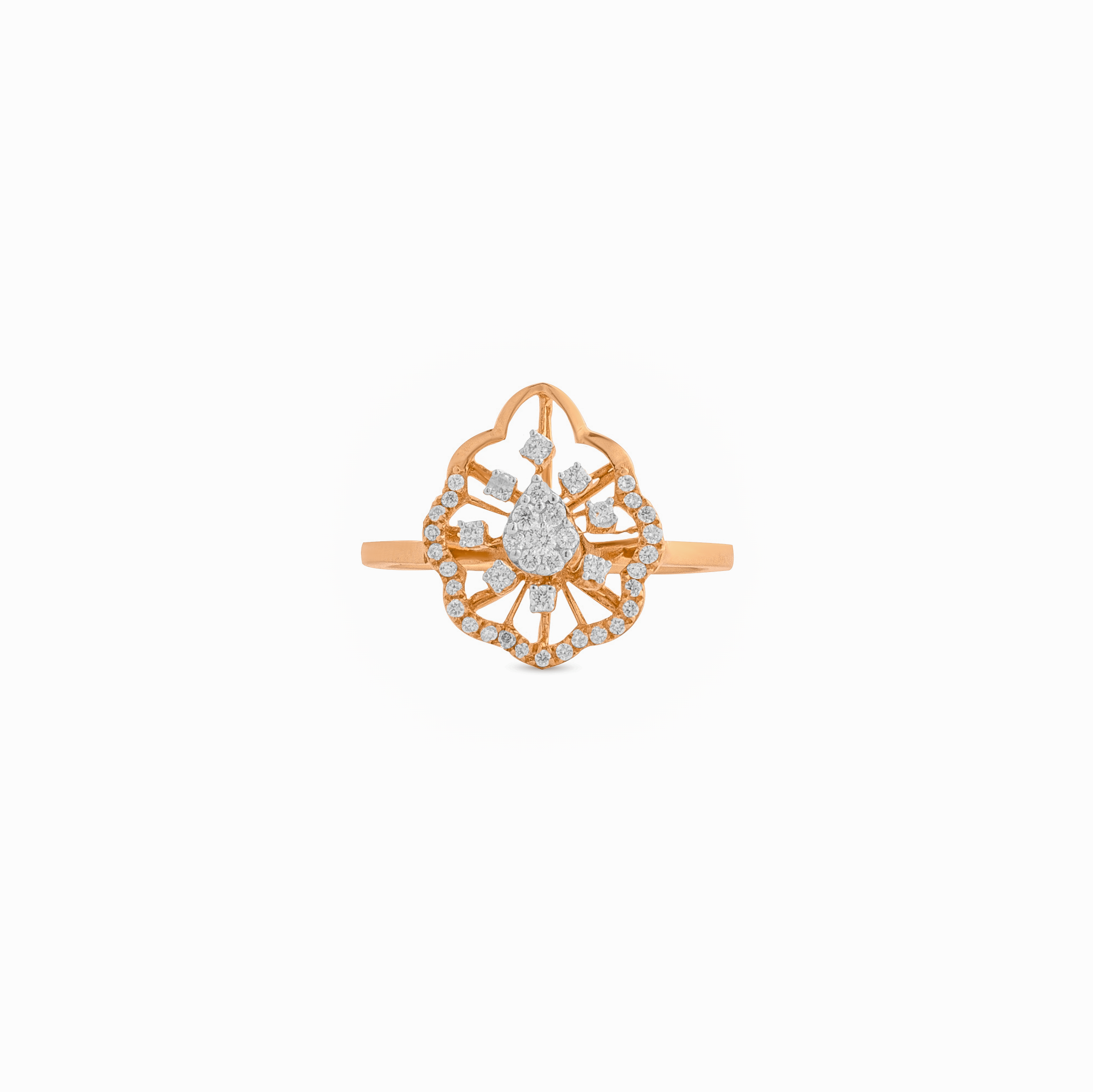 Diamond Leaf Ring