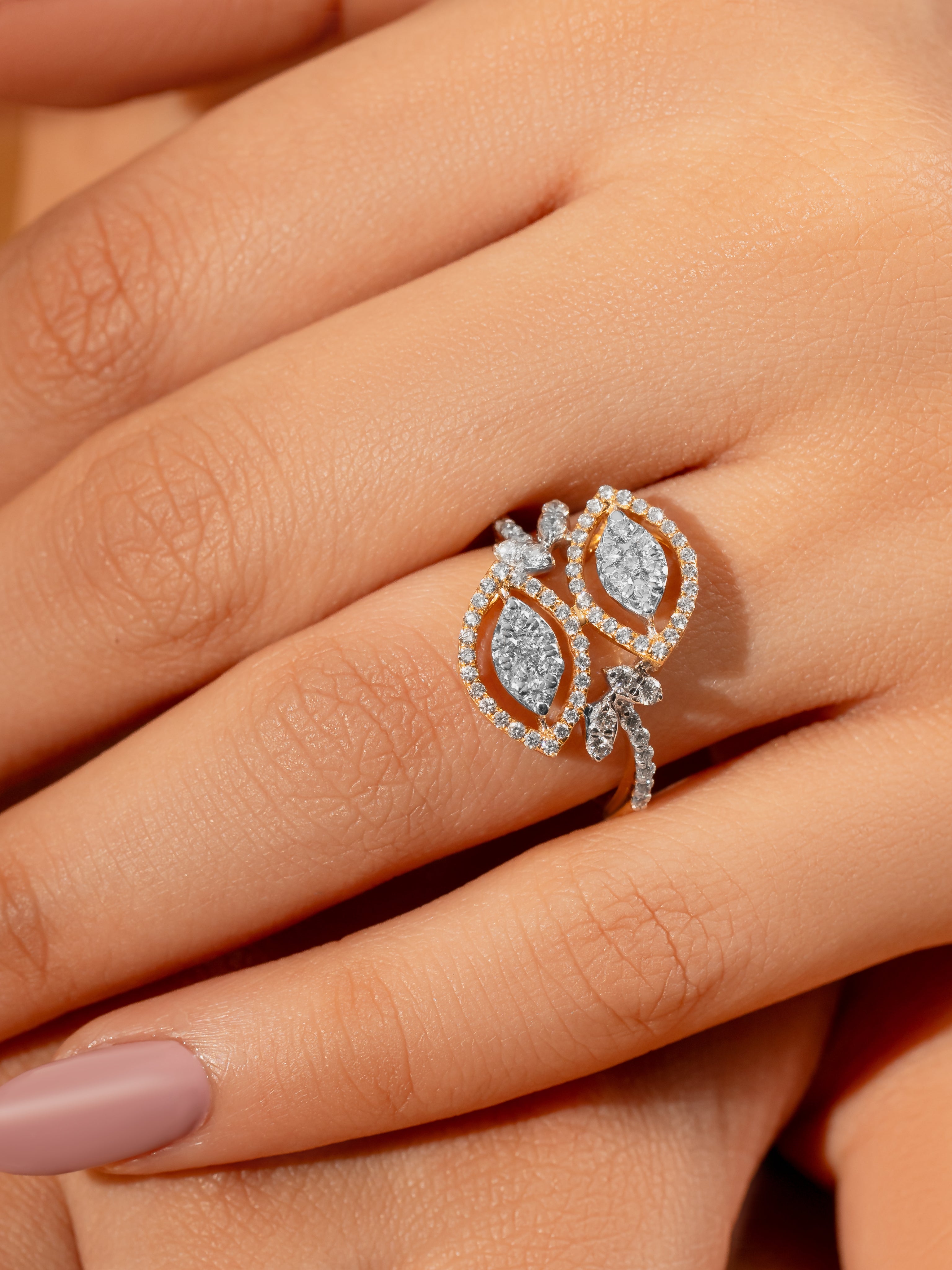 Intertwining Marquise Ring