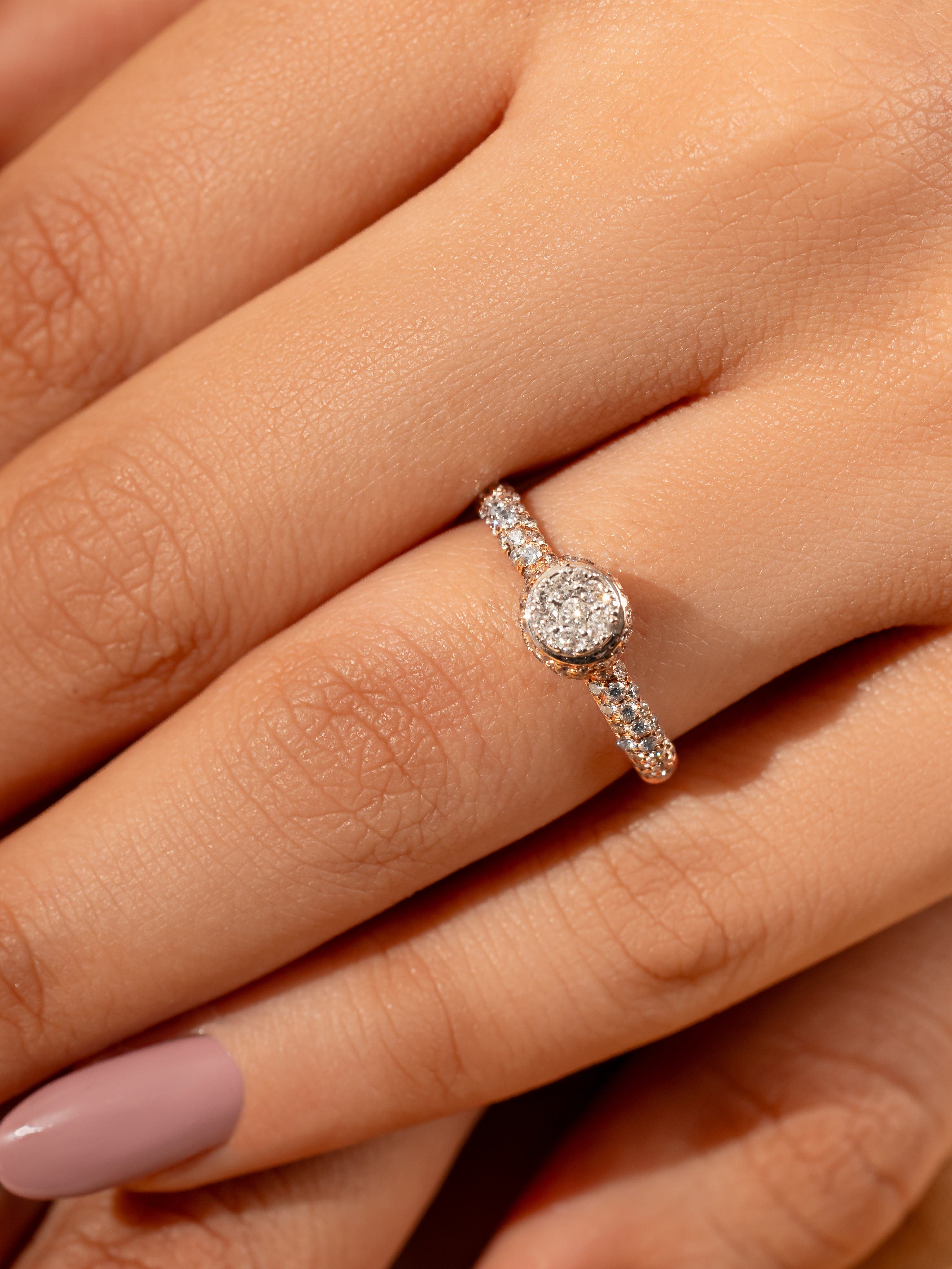 Classic Diamond Cluster Ring