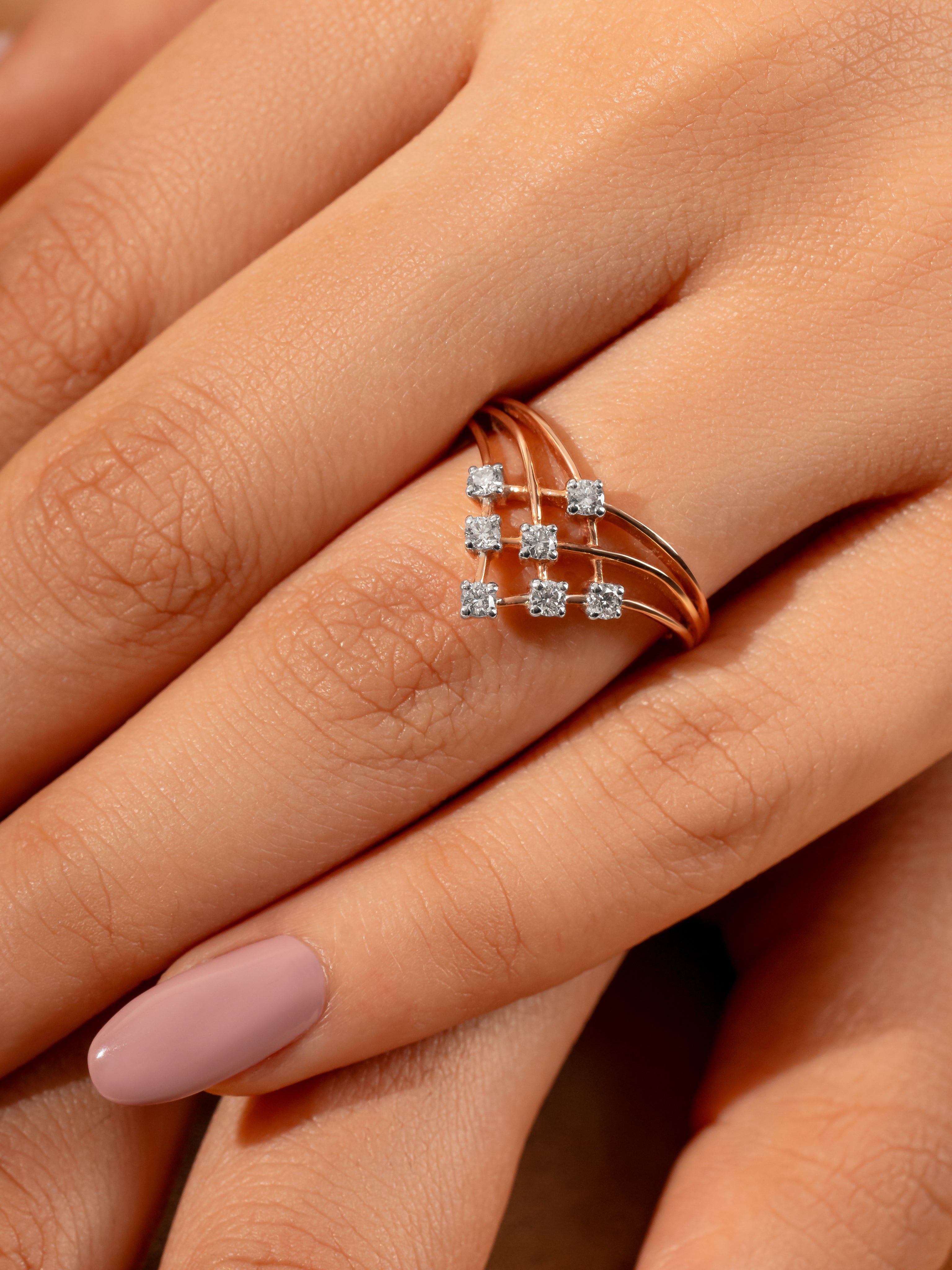 18k Round Cut Moissanite Crown Design Engagement Ring from Black Diamonds  New York