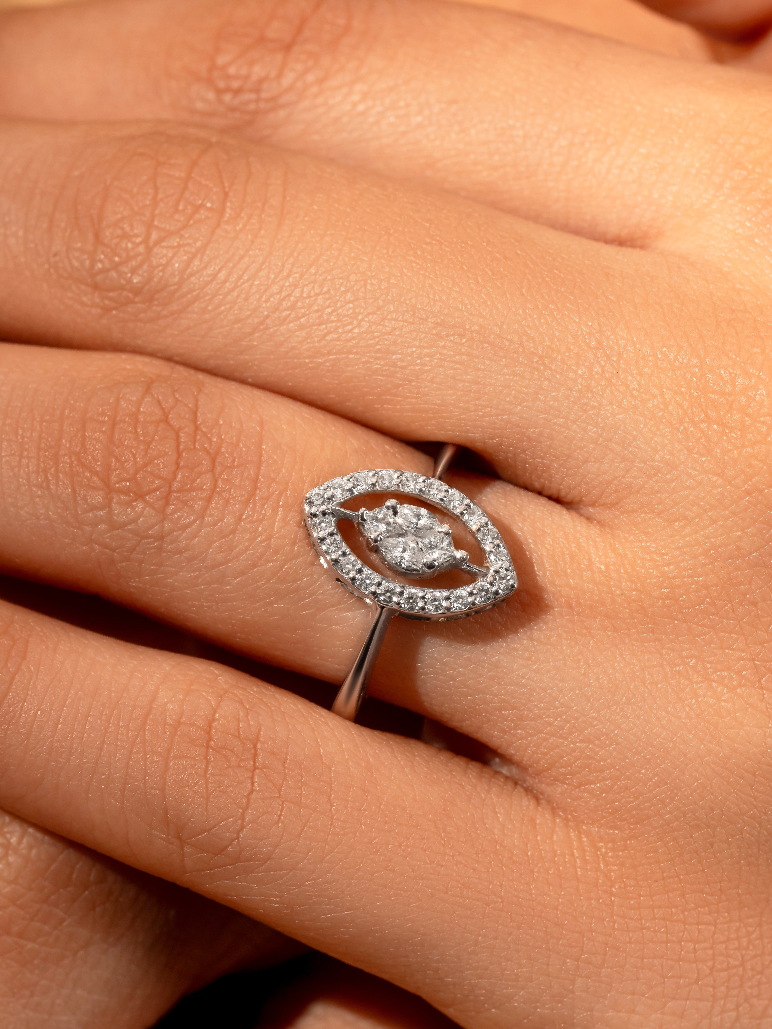 Marquise Illusion Diamond Ring