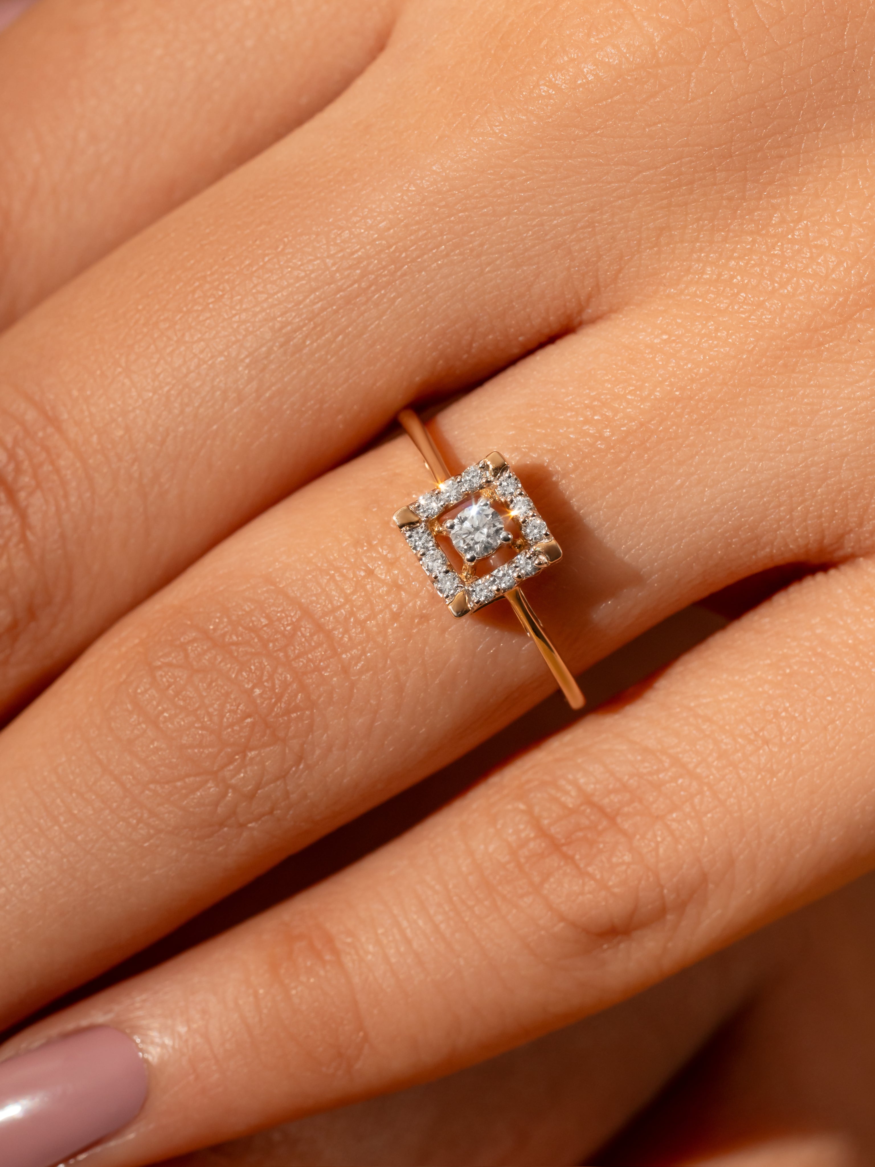 Square Diamond Ring
