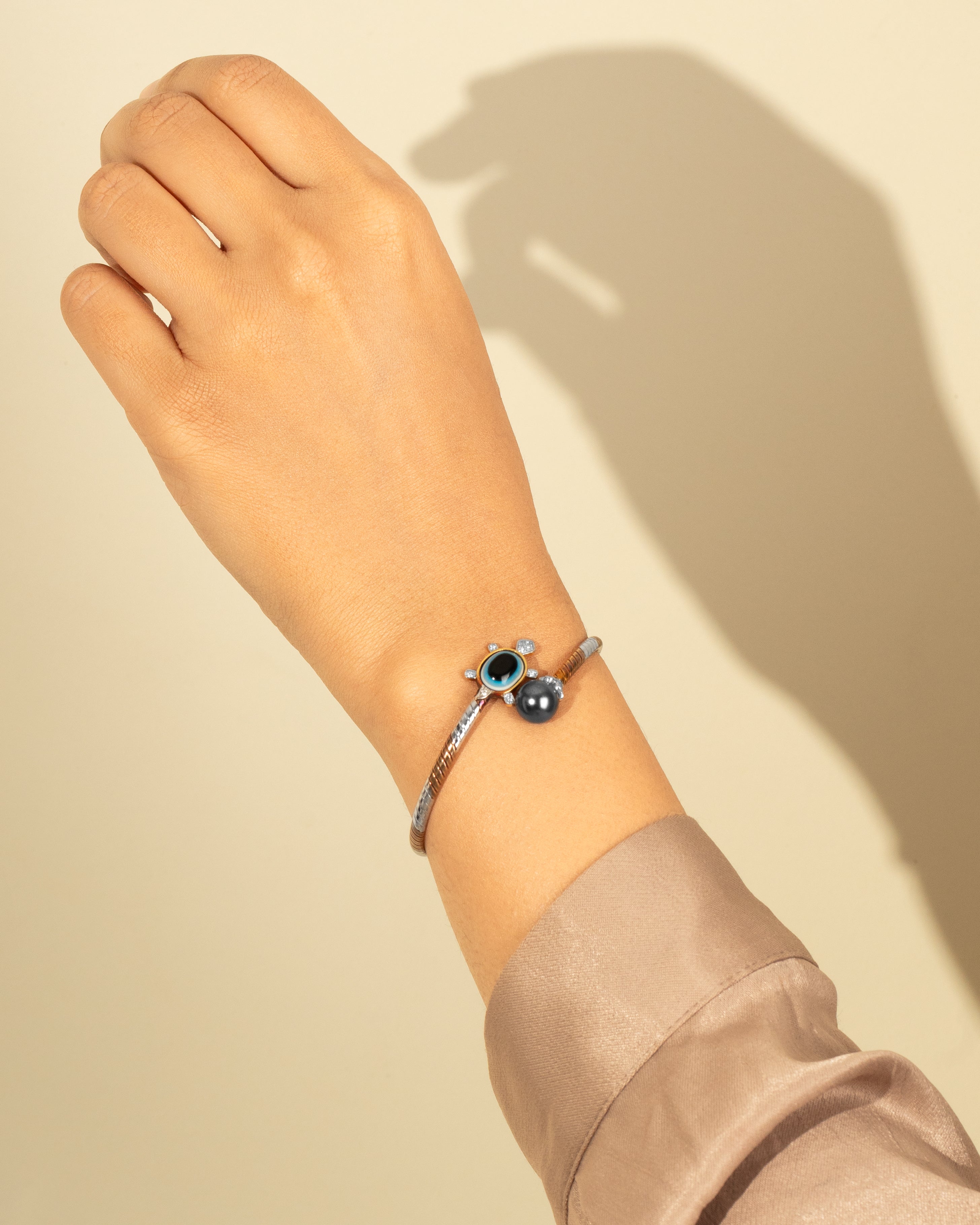 Turtle Evil Eye Diamond Bracelet