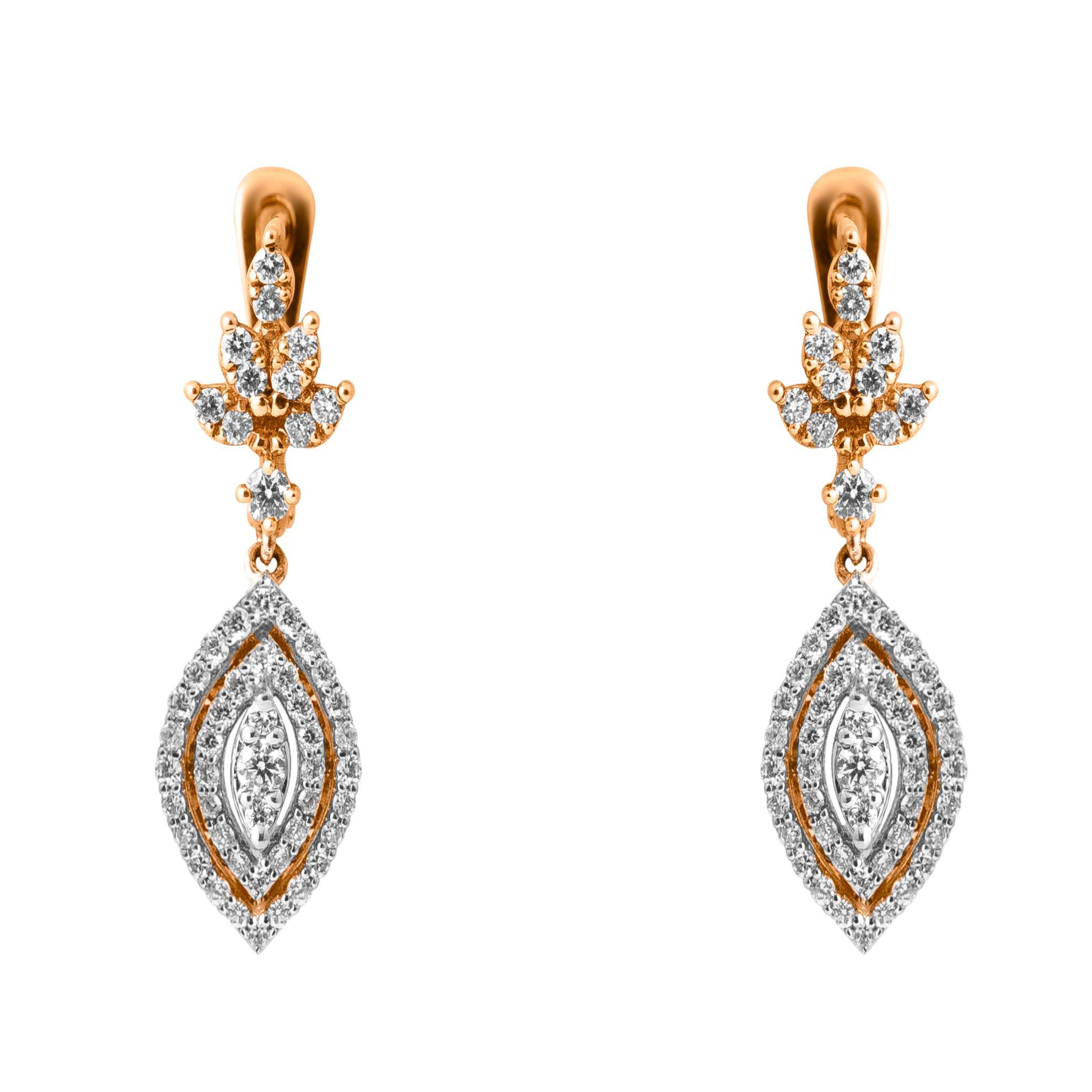 Marquise Drop Danglers Diamond earrings